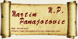 Martin Panajotović vizit kartica